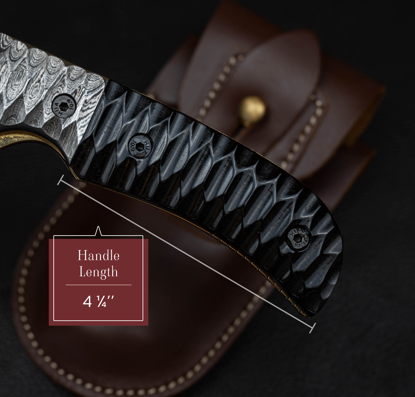 7.5" Hand Forged Black Micarta Damascus Folding Knife