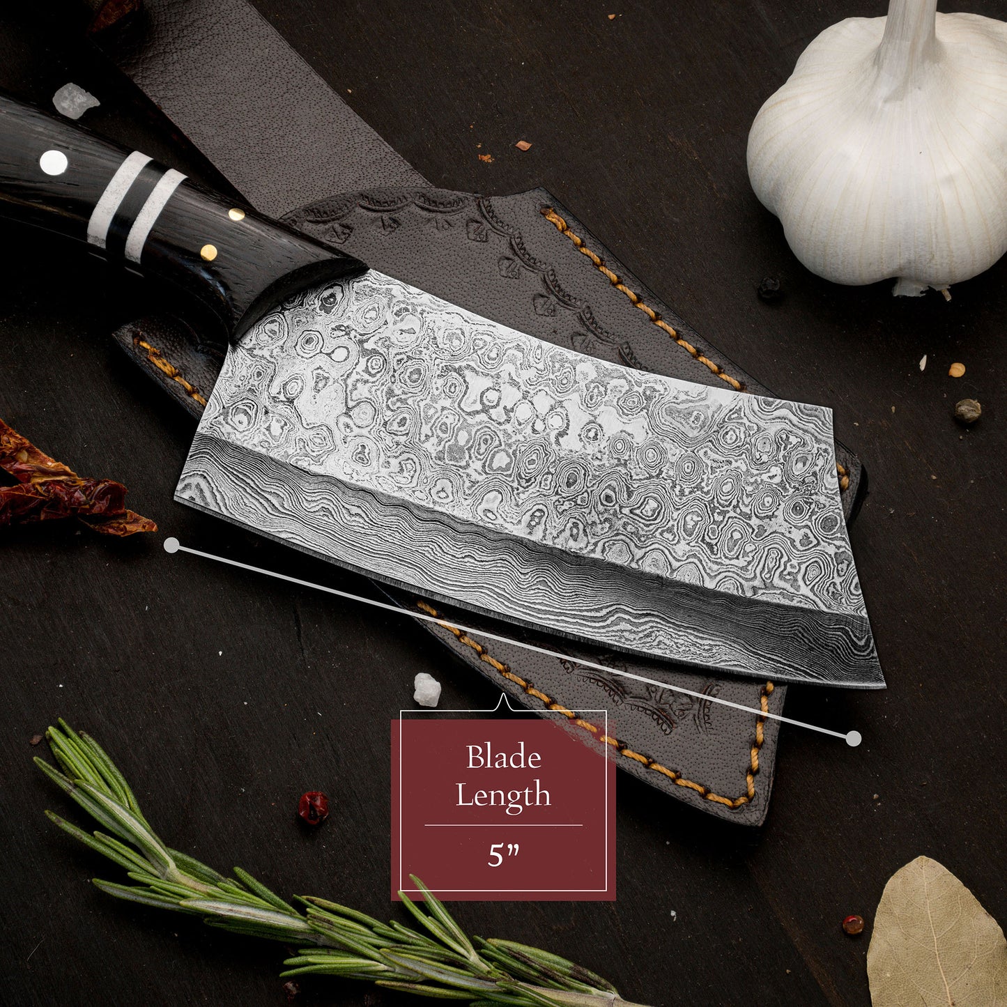 Handmade Damascus Cleaver