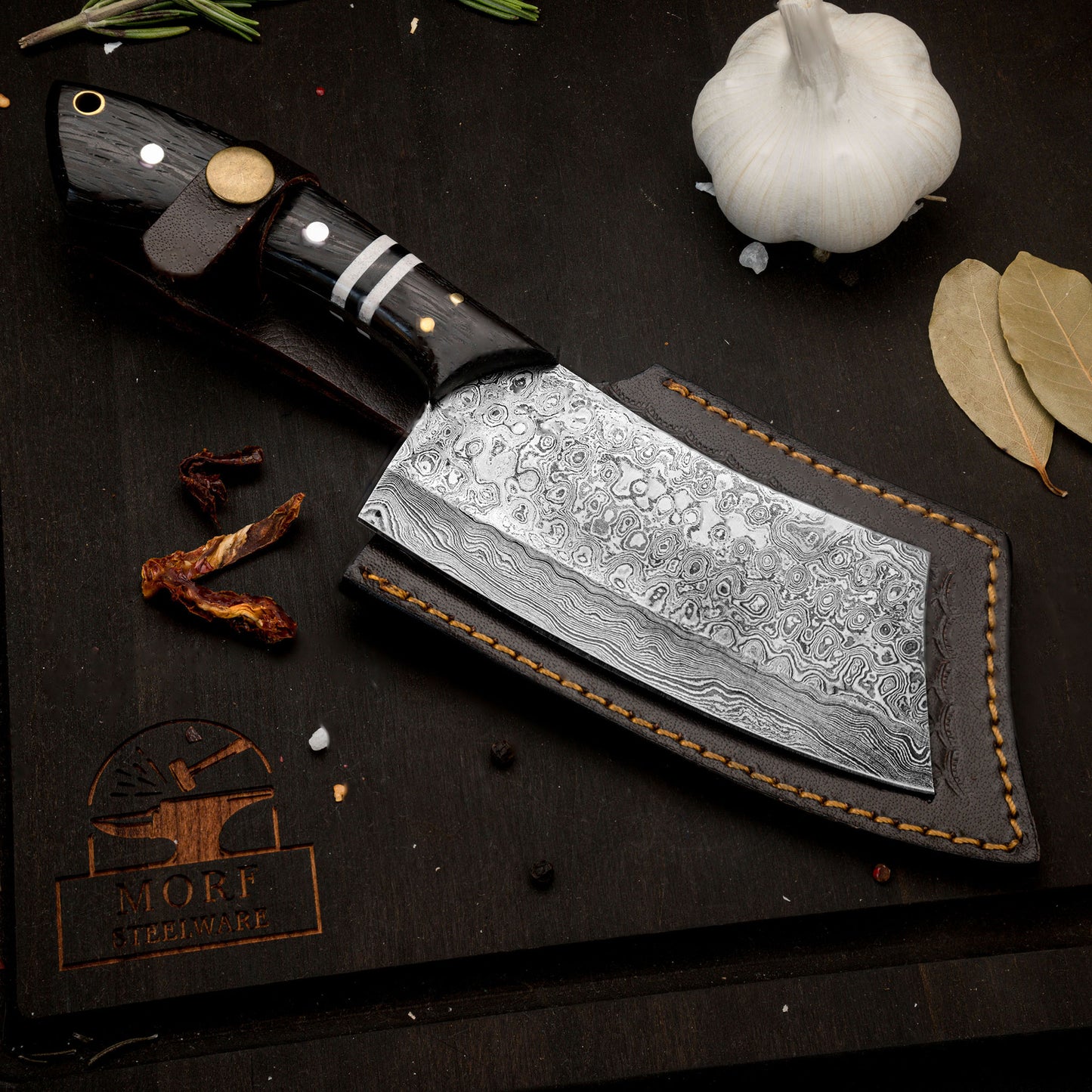 Handmade Damascus Cleaver