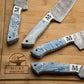Handmade Damascus Epoxy Kitchen Knives