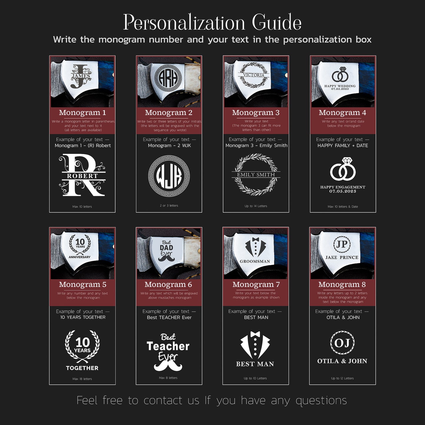 6.5" Bone-Wood Camping Knife