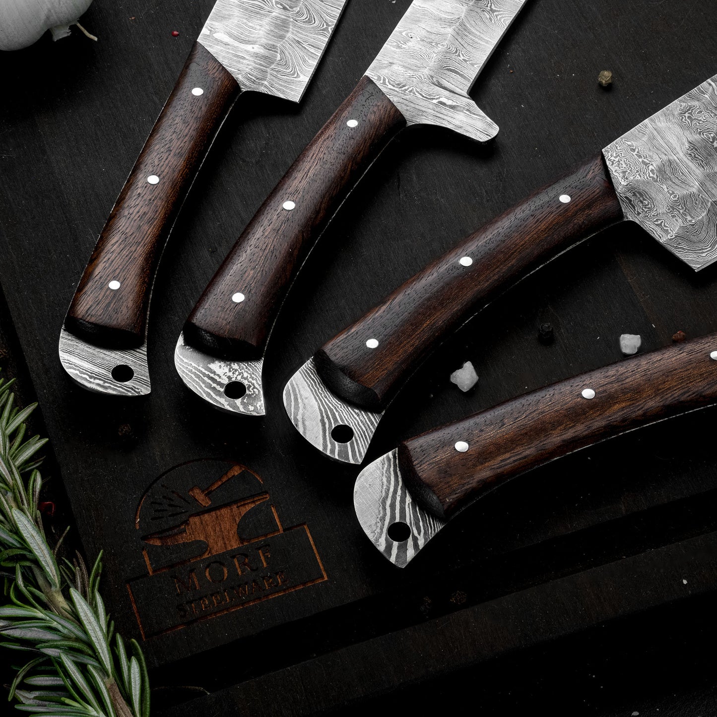 5 pcs Damascus Kitchen Cooking Knives