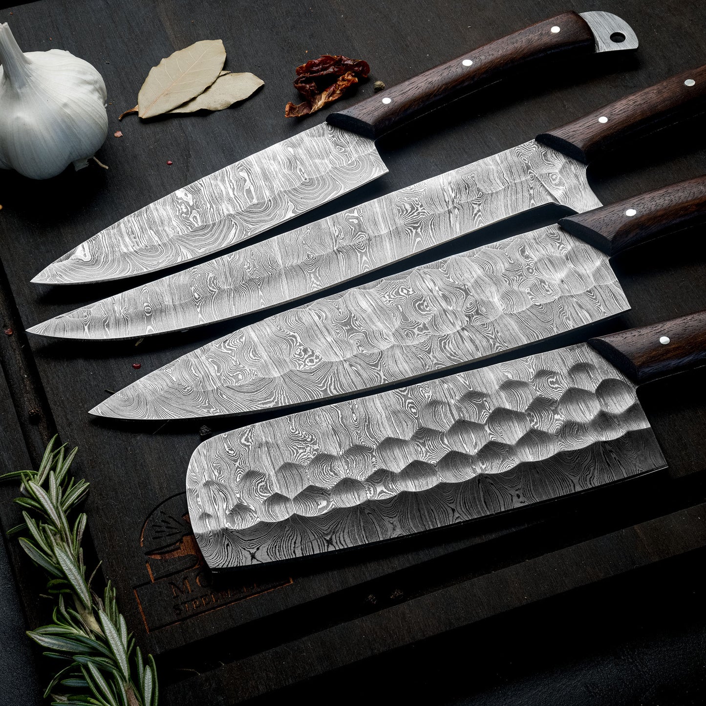 5 pcs Damascus Kitchen Cooking Knives