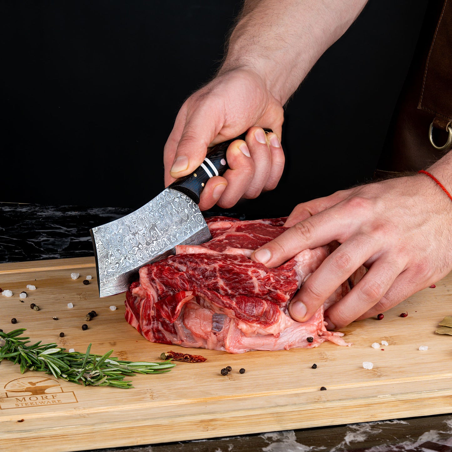 Handmade Damascus Cleaver