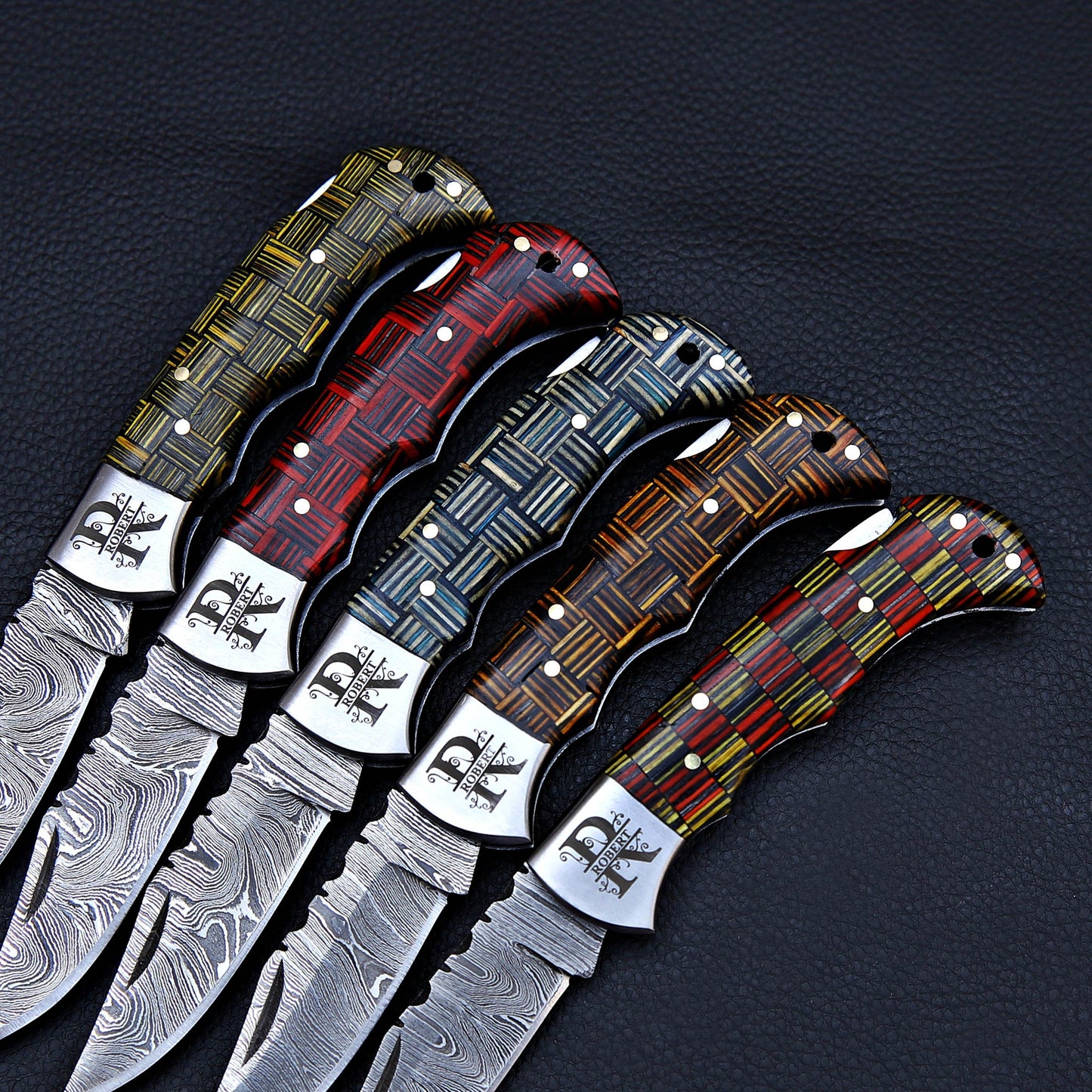 Handmade Damascus Pocket Knife Folding Knife Custom Groomsmen Gift Anniversary Wedding Personalized Gift for Men Fathers day gift for him