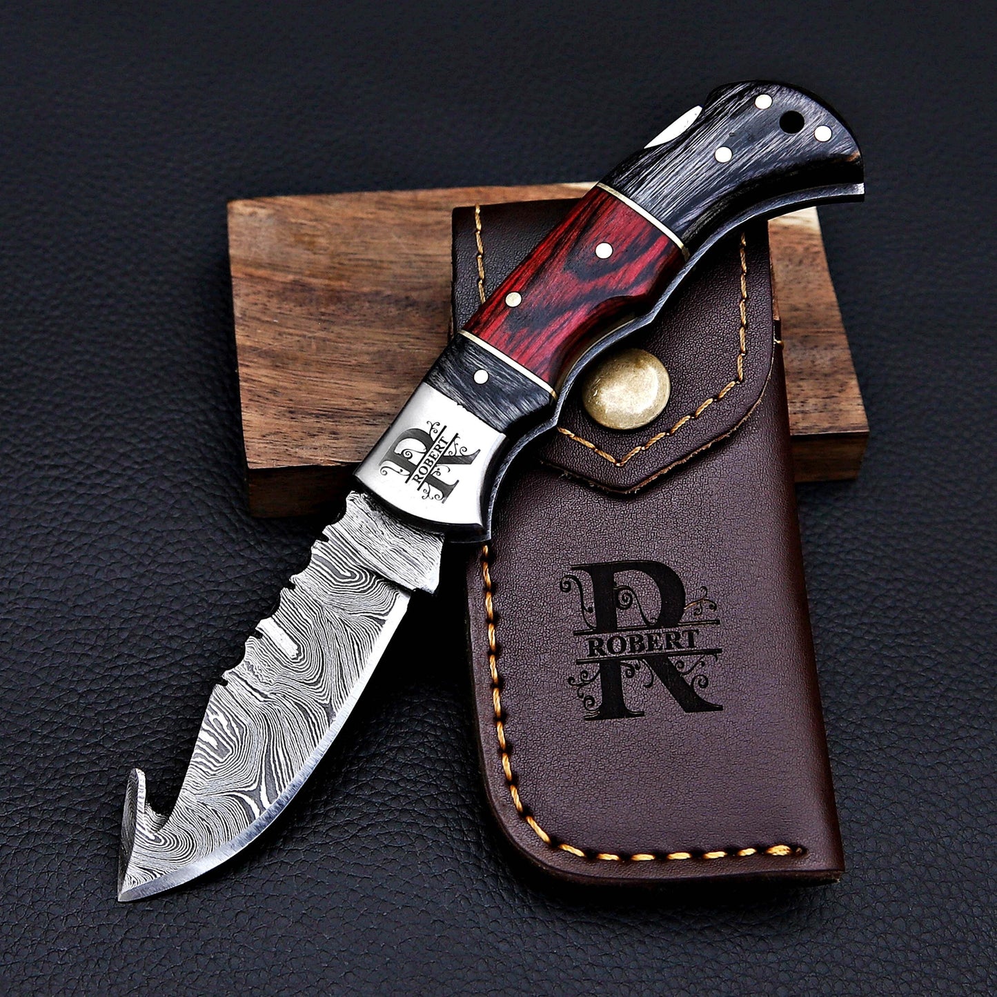 Handmade Damascus knife Pocket knife Folding Knife Personalized gift for men Wedding Gift Fathers day gift birthday anniversary gift for him