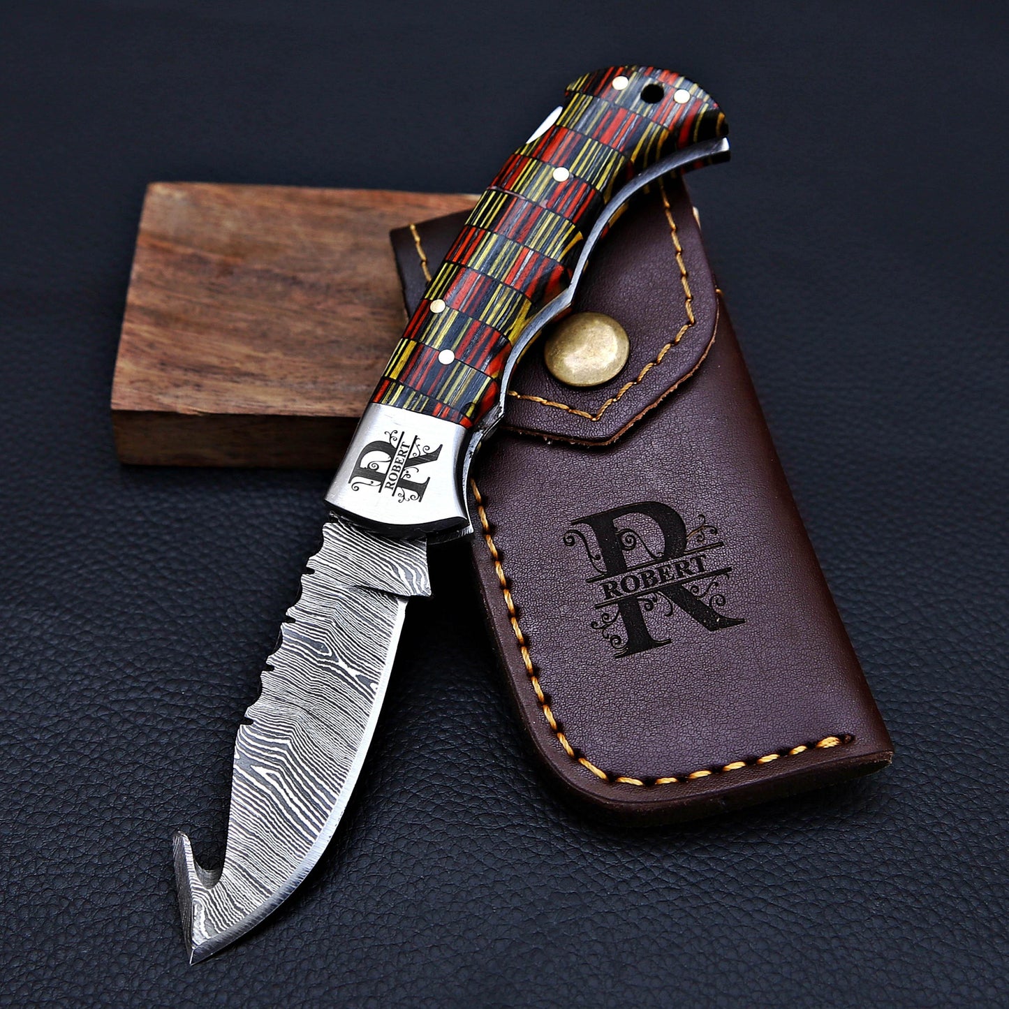 Handmade Damascus knife Pocket knife Folding Knife Personalized gift for men Wedding Gift Fathers day gift birthday anniversary gift for him