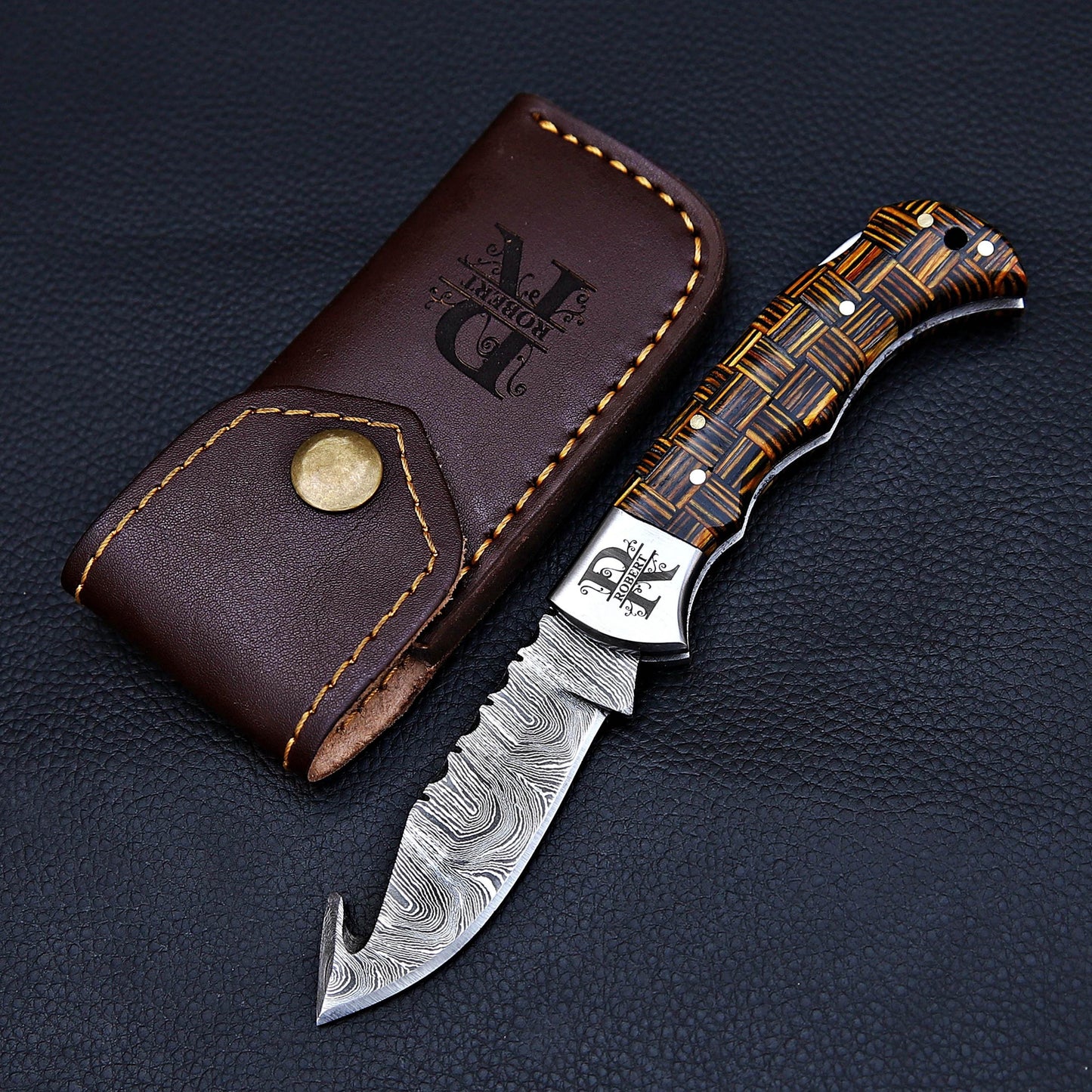 Handmade Damascus knife Pocket knife Folding Knife Personalized gift for men Wedding Gift Fathers day gift birthday anniversary gift for him