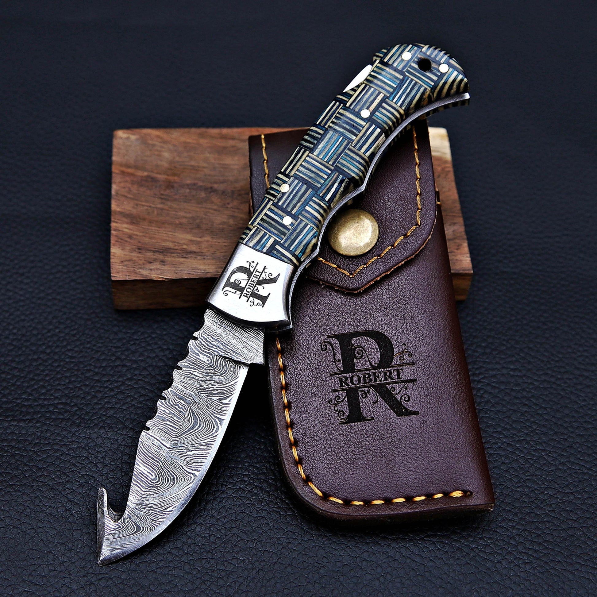 Handmade Damascus knife Pocket knife Folding Knife Personalized gift for men Wedding Gift Fathers day gift birthday anniversary gift for him