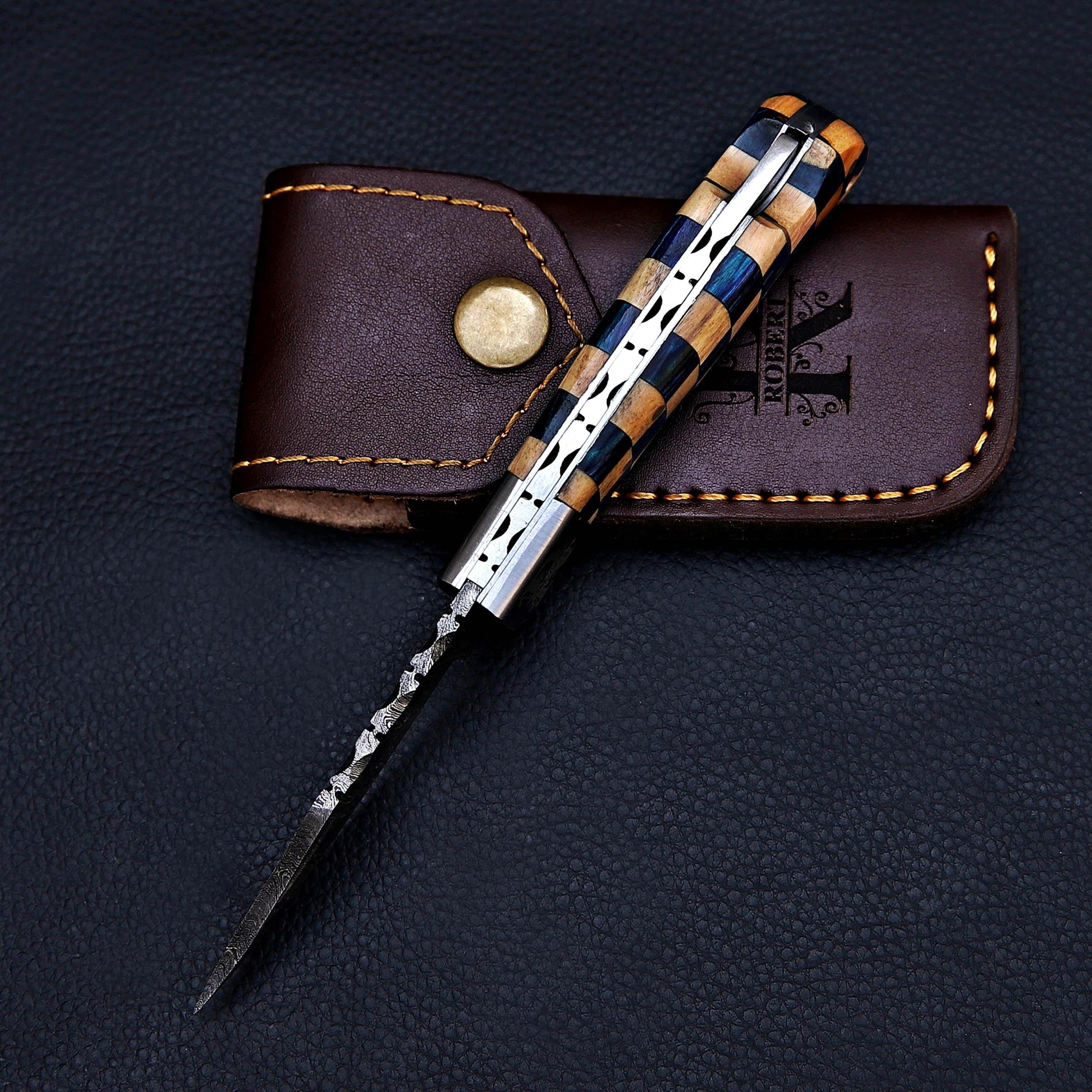 Handmade Damascus knife Pocket knife Folding Knife Personalized gift for men Wedding Gift Fathers day gift birthday anniversary gift for him