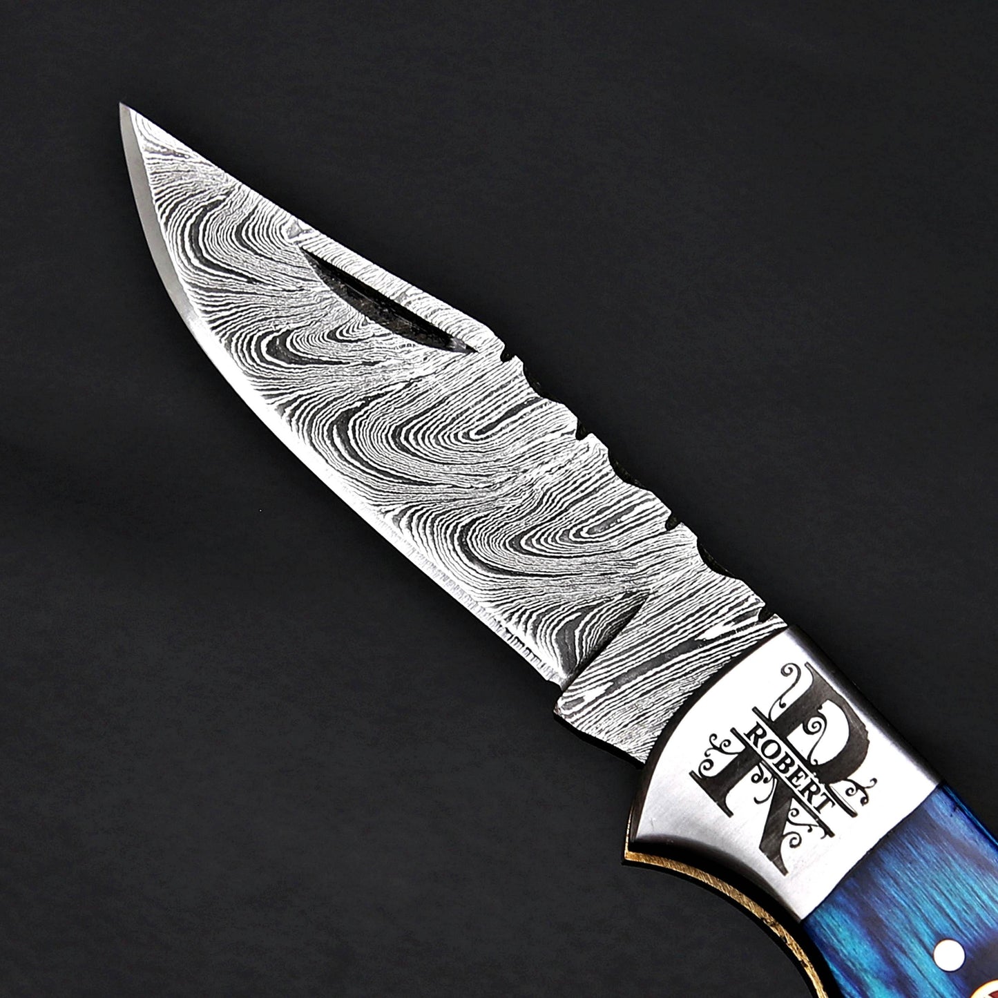 Handmade Damascus Pocket Knife Folding Knife in American flag handle Groomsmen Anniversary Wedding Personalized Gift Fathers day gift