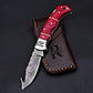 Handmade Damascus knife Pocket knife Folding Knife Personalized gift for men Wedding Gift Fathers day gift birthday anniversary gift for him