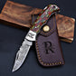 Handmade Damascus Pocket Knife Folding Knife Custom Groomsmen Gift Anniversary Wedding Personalized Gift for Men Fathers day gift for him