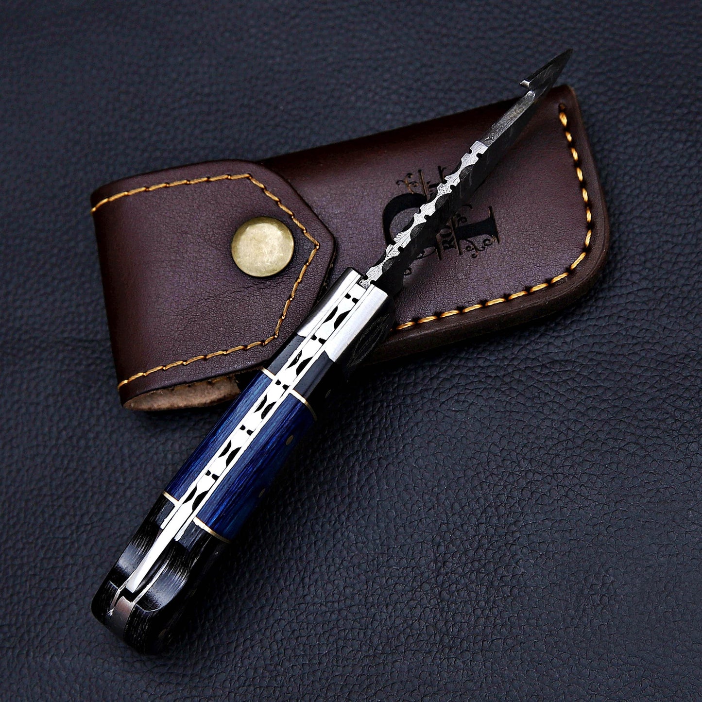 Handmade Damascus knife Pocket knife Folding Knife Personalized gift for men Wedding Gift Fathers day gift birthday anniversary gift for him