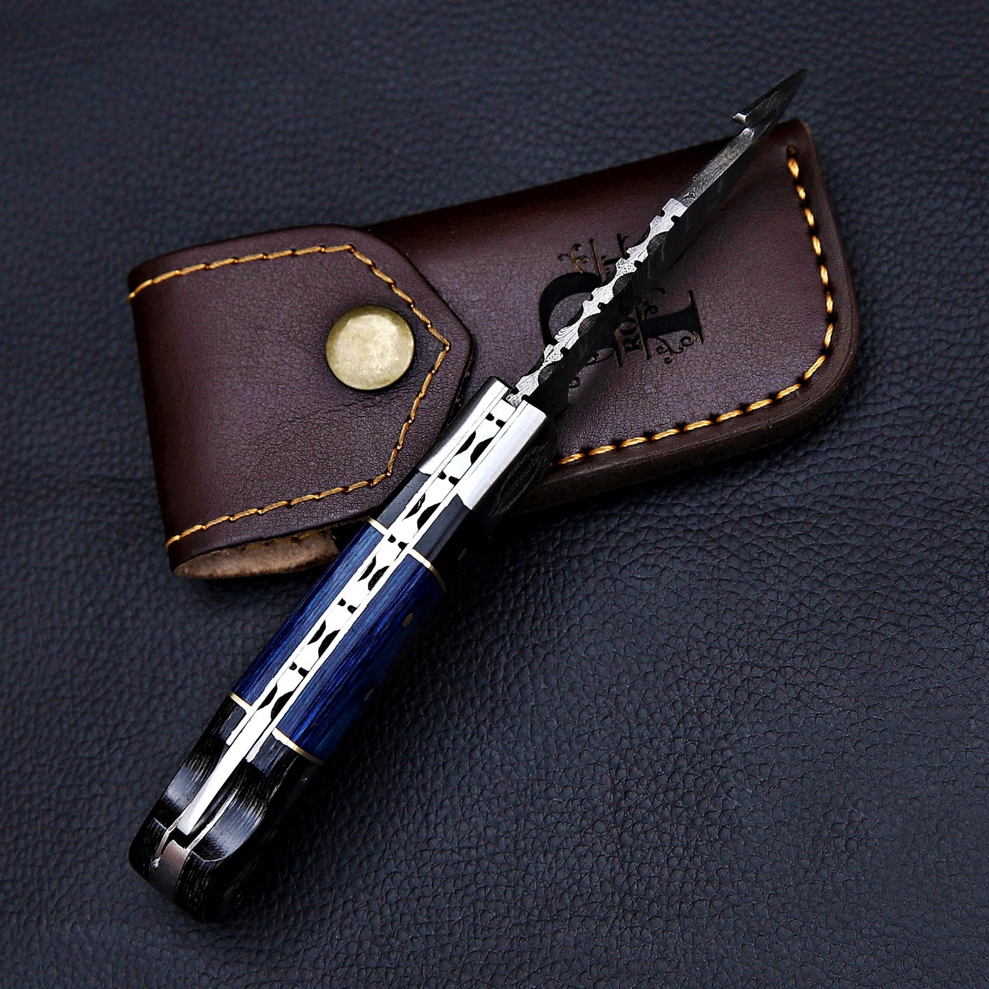 Handmade Damascus knife Pocket knife Folding Knife Personalized gift for men Wedding Gift Fathers day gift birthday anniversary gift for him