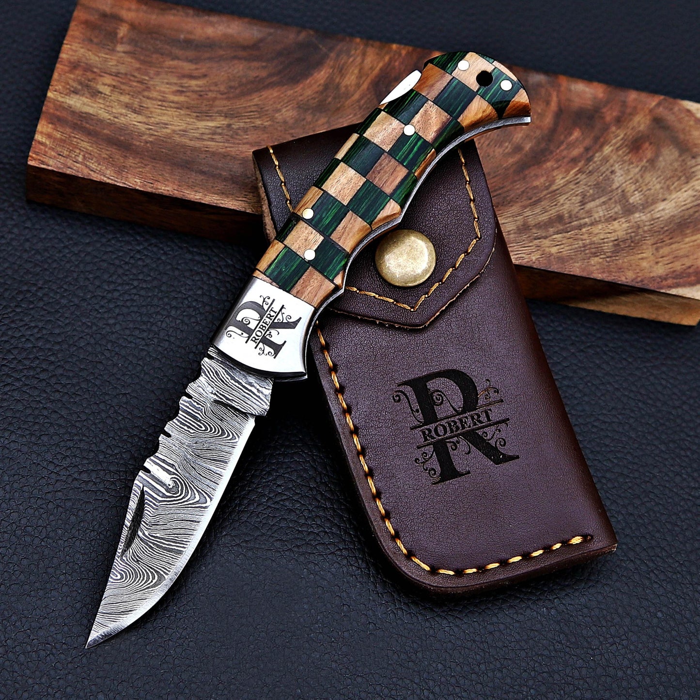 Handmade Damascus knife Pocket knife Folding Knife Personalized gift for men Wedding Gift Fathers day gift birthday anniversary gift for him