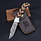 Damascus Pocket Knife Olive Wood Handle Birthday Gift Folding Knife Groomsmen Gift Anniversary Wedding Personalized Fathers day gift