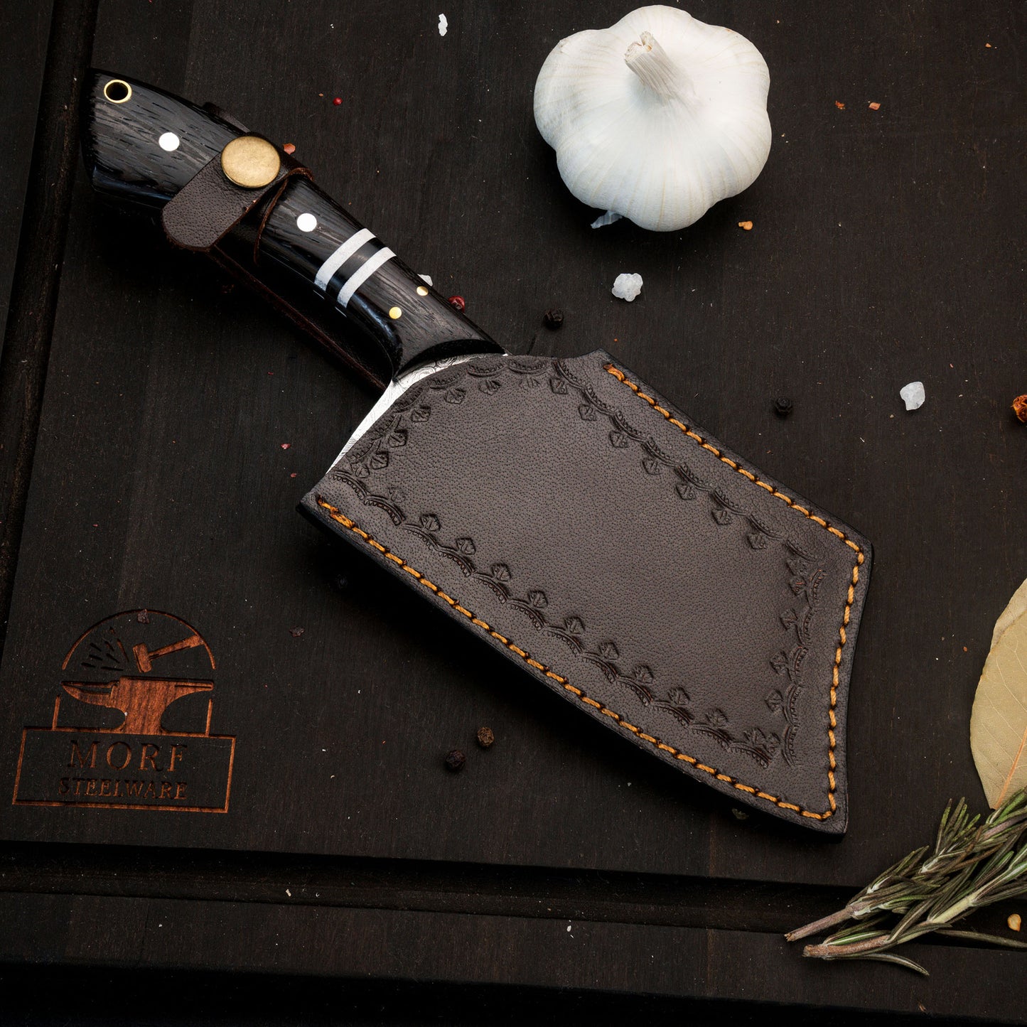 Handmade Damascus Cleaver