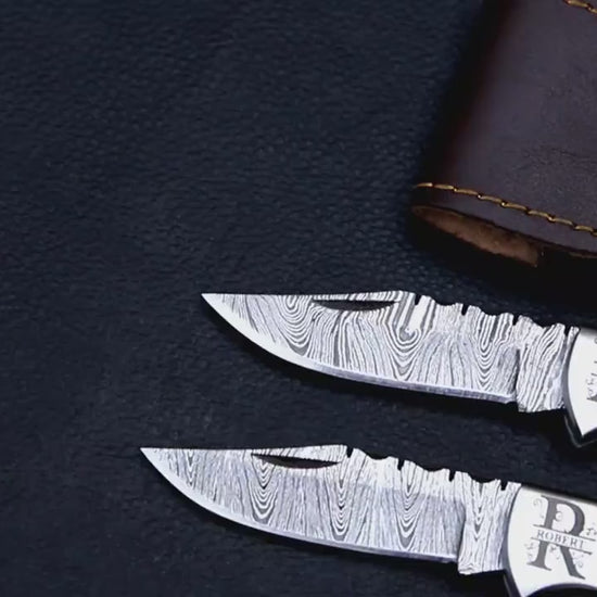 Handmade Damascus knife Pocket knife Folding Knife Personalized gift for men Wedding Gift Fathers day gift birthday anniversary gift for him