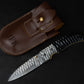 7.5" Hand Forged Black Micarta Damascus Folding Knife