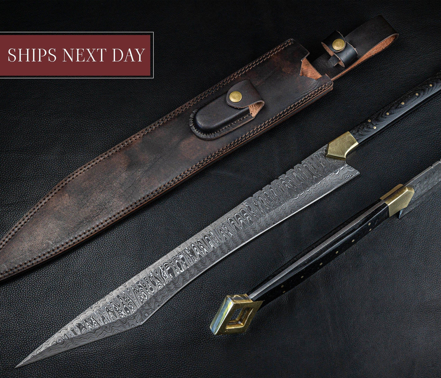 27" Hand Forged Damascus Steel Viking Sword, Damascus Steel Vikings sword, Hand Made Sword, Combat sword, Damascus Sword With Leather Sheath Etsy 