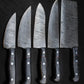 5 Pieces Handmade Damascus Kitchen Knife Chef's Knife Set With Forging Mark Blades And Leather Roll, Personalized Chef Knife ,Kitchen Knives Etsy 