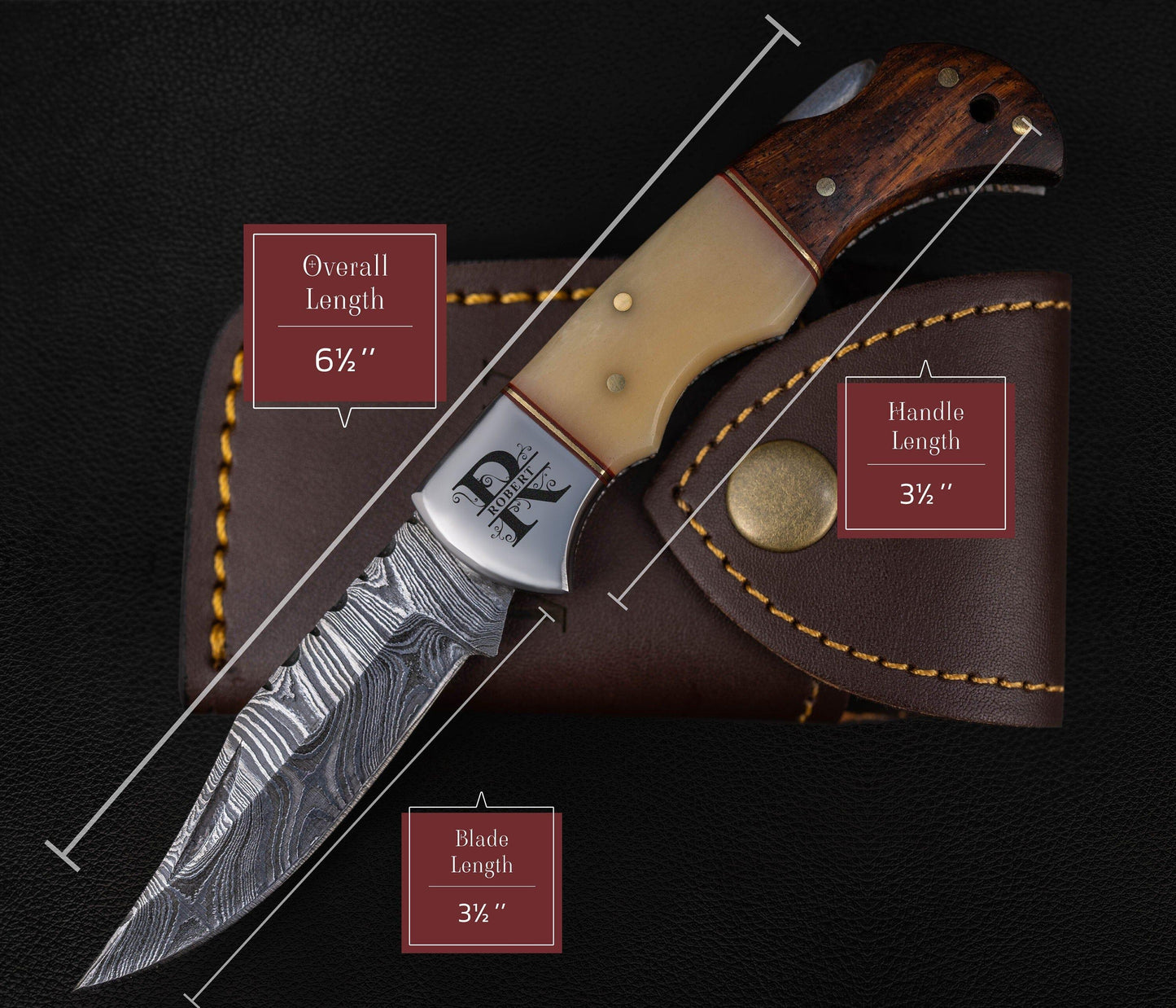 Groomsmen Damascus Folding Knife, Pocket Knife for Men - 6.5'' Made of Authentic Damascus Steel, Groomsmen gifts, Boyfriend Gift For Him Etsy 