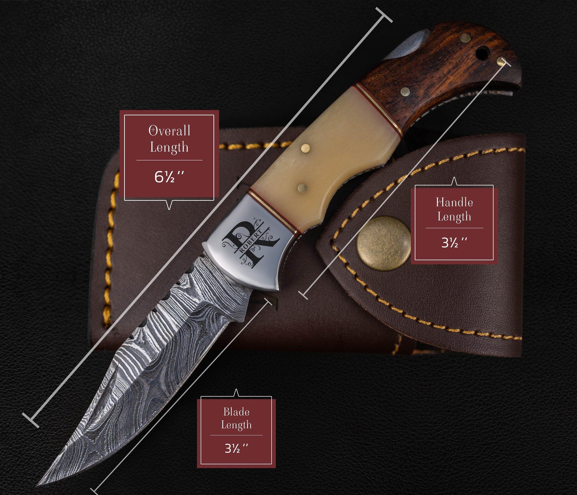 Groomsmen Damascus Folding Knife, Pocket Knife for Men - 6.5'' Made of Authentic Damascus Steel, Groomsmen gifts, Boyfriend Gift For Him Etsy 