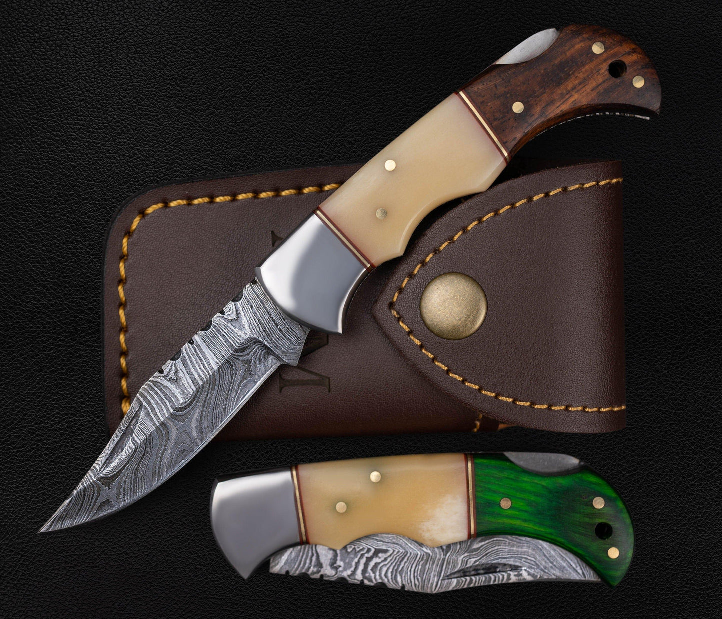 Groomsmen Damascus Folding Knife, Pocket Knife for Men - 6.5'' Made of Authentic Damascus Steel, Groomsmen gifts, Boyfriend Gift For Him Etsy 