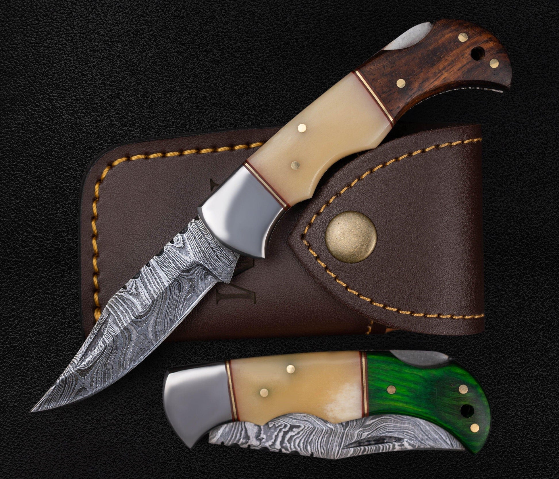 Groomsmen Damascus Folding Knife, Pocket Knife for Men - 6.5'' Made of Authentic Damascus Steel, Groomsmen gifts, Boyfriend Gift For Him Etsy 