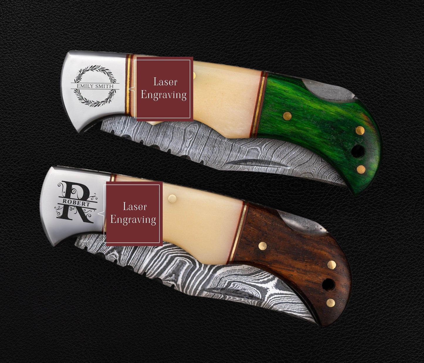 Groomsmen Damascus Folding Knife, Pocket Knife for Men - 6.5'' Made of Authentic Damascus Steel, Groomsmen gifts, Boyfriend Gift For Him Etsy 