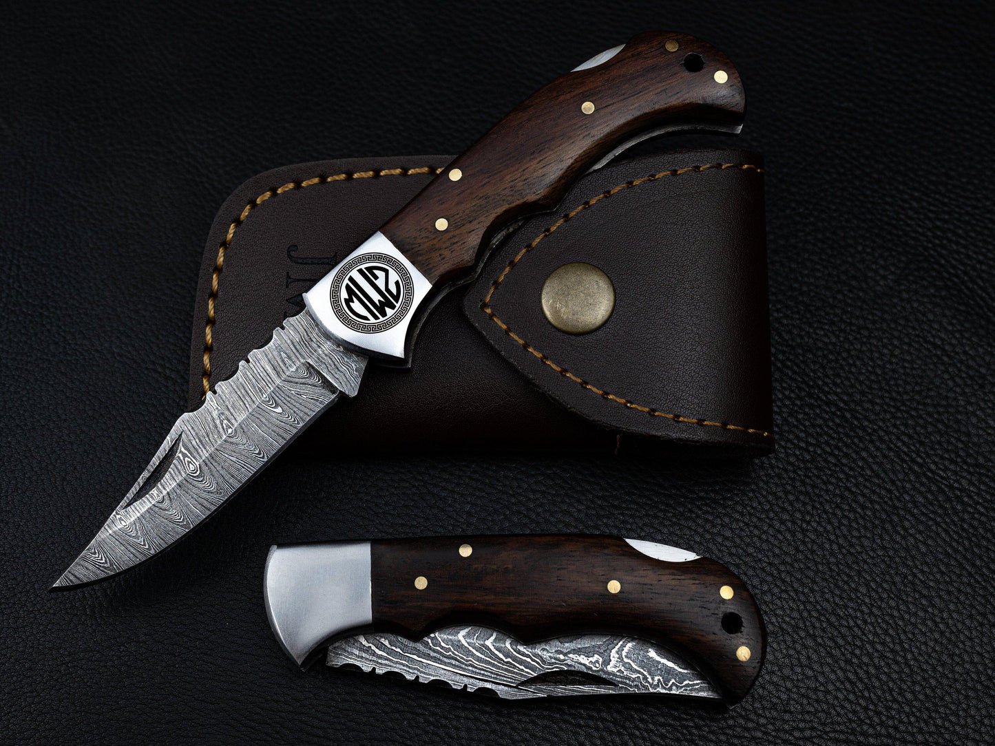 Groomsmen Damascus Folding Knife, Pocket Knife for Men - 6.5'' Made of Authentic Damascus Steel, Groomsmen gifts, Boyfriend Gift, For Him Etsy 