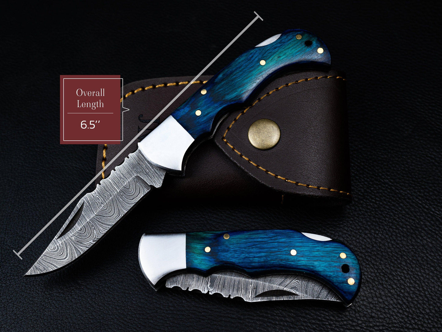 Groomsmen Damascus Folding Knife, Pocket Knife for Men - 6.5'' Made of Authentic Damascus Steel, Groomsmen gifts, Boyfriend Gift, For Him Etsy 