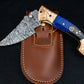 9'' Hand Forged Real Horn Handle Damascus Fold Knife