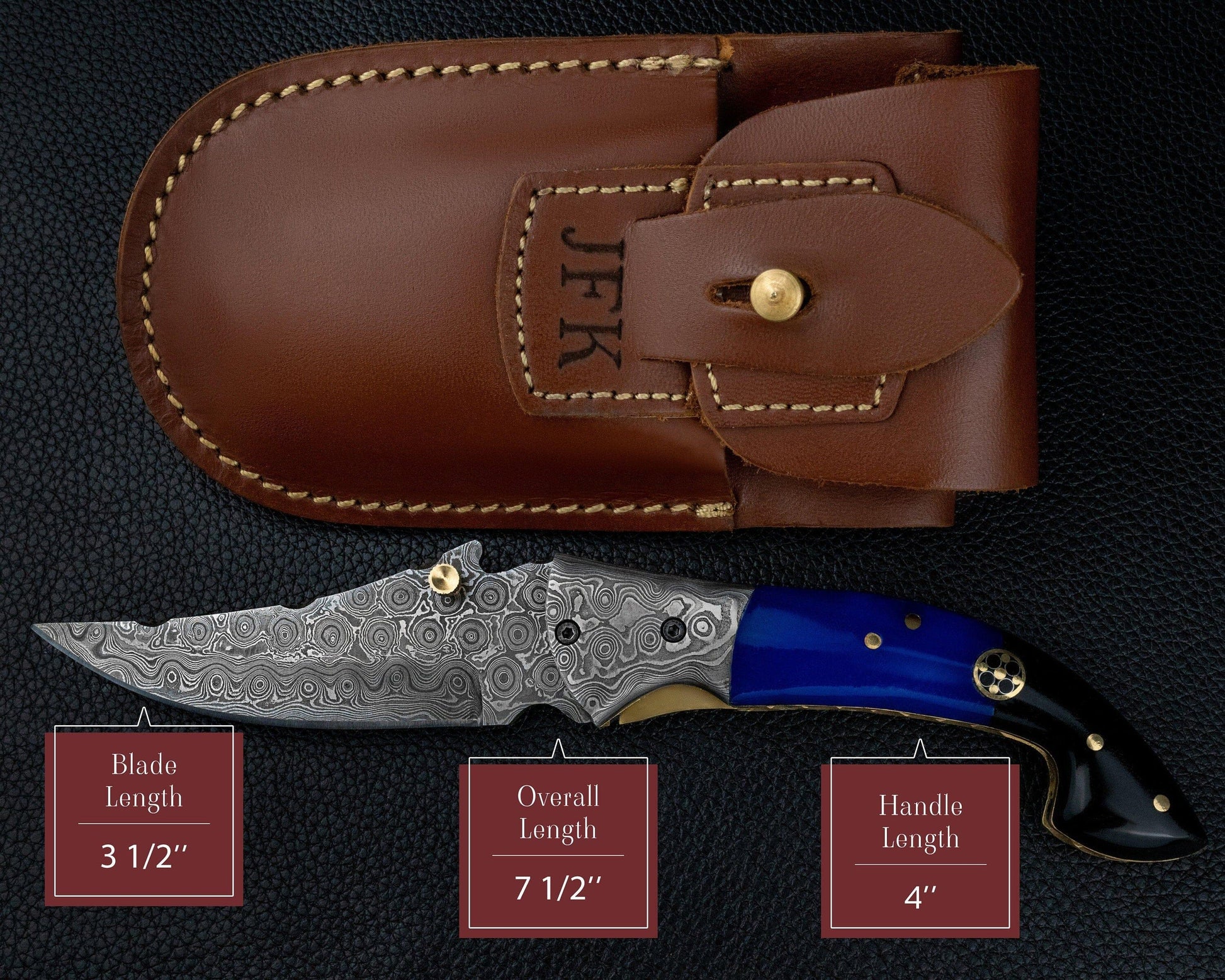 7.5'' Hand Forged Brown Bone Damascus Folding Knife, Hand Made Damascus Pocket Knife, Damascus Steel Hunting Knife, Hunting Damascus Knife Etsy 