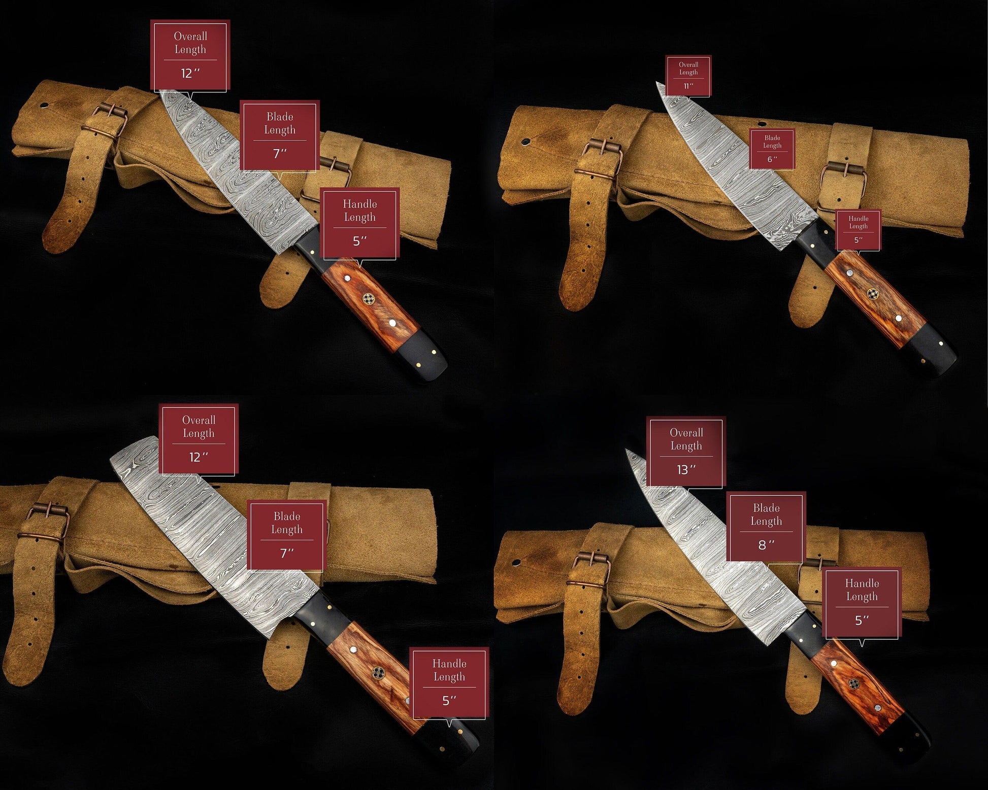 Custom Chef Knives Set 4 Pcs / Cooking Knives Set / Damascus Steel Engraved Chef Knives/ Best Wedding Gift - Mother day gift - Fathers Gift Etsy 