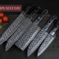 Damascus Chef Knife 5 Pc Set - Best Gift - Damascus Kitchen Knives Set with High Quality Steel Perfect Gift for loved ones Free Leather Roll Etsy 