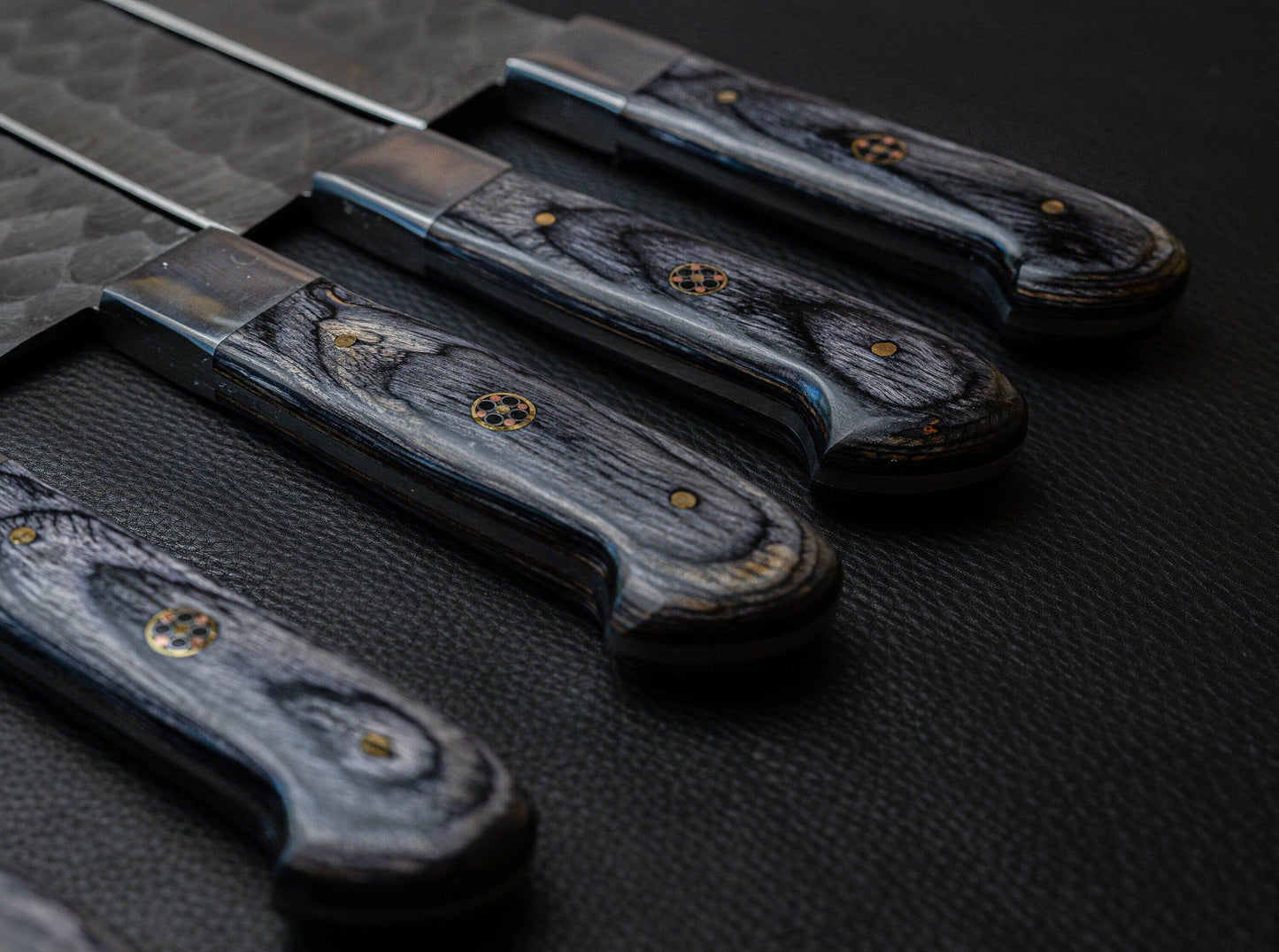 Damascus Chef Knife 5 Pc Set - Best Gift - Damascus Kitchen Knives Set with High Quality Steel Perfect Gift for loved ones Free Leather Roll Etsy 