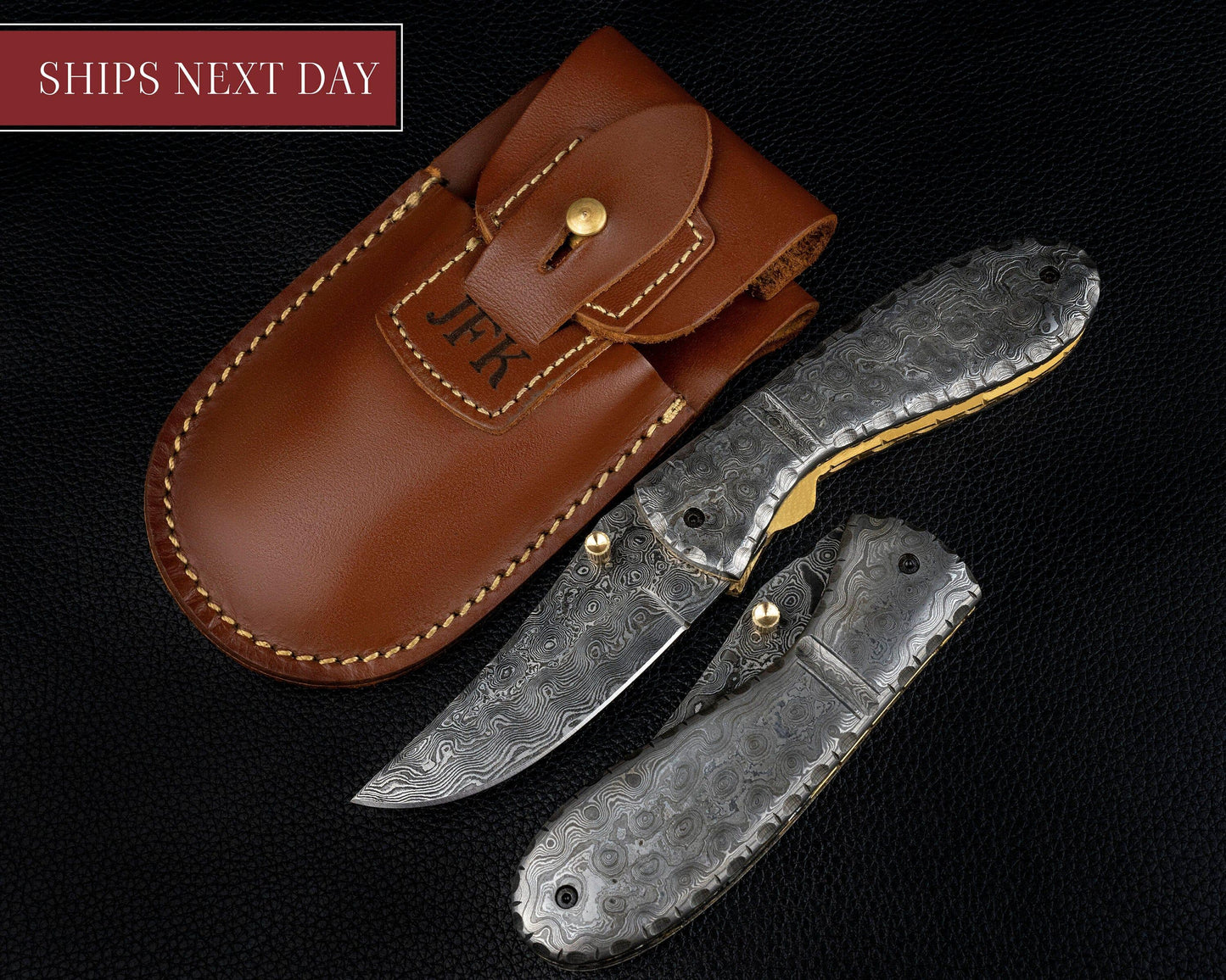 7" Hand Forged Full Damascus Folding Knife,Hand Made Damascus Pocket Knife, Damascus Steel Hunting knife, Hand Forged Damascus Fold Knife 