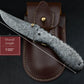 7" Hand Forged Full Damascus Folding Knife,Hand Made Damascus Pocket Knife, Damascus Steel Hunting knife, Hand Forged Damascus Fold Knife 