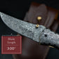 7" Hand Forged Full Damascus Folding Knife,Hand Made Damascus Pocket Knife, Damascus Steel Hunting knife, Hand Forged Damascus Fold Knife 