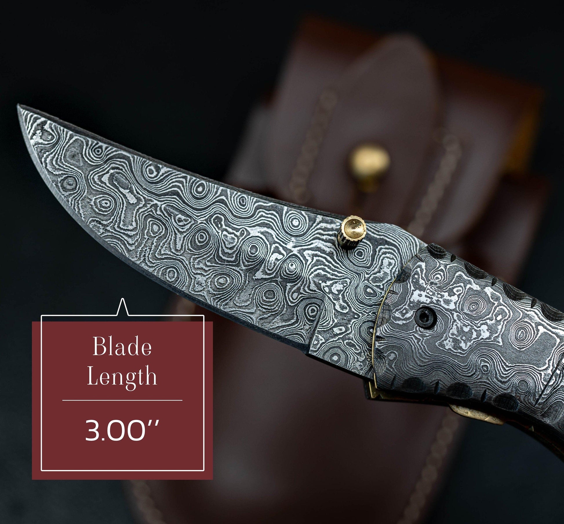 7" Hand Forged Full Damascus Folding Knife,Hand Made Damascus Pocket Knife, Damascus Steel Hunting knife, Hand Forged Damascus Fold Knife 