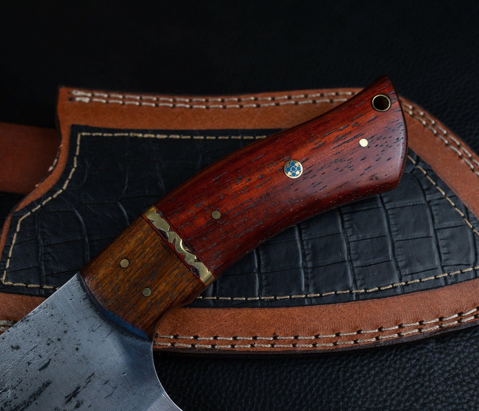 Chef Cleaver Chopper Kitchen Butcher Full Tang Handmade High Carbon Steel Chef Knife Wenge Wood Curved Handle Gift Outdoor Chop Knife 2022 Etsy 