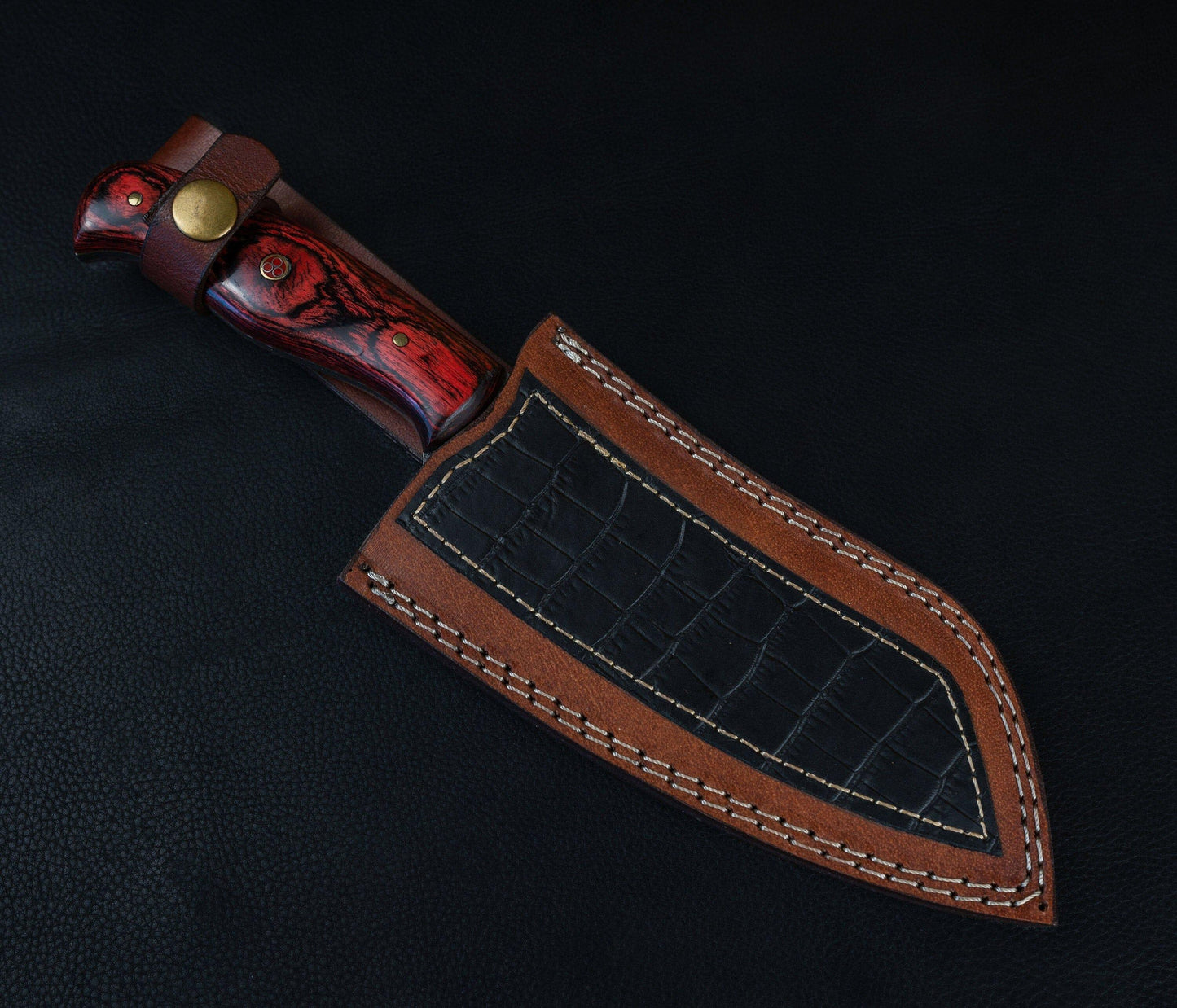 Chef Cleaver Chopper Kitchen Butcher Full Tang Handmade High Carbon Steel Chef Knife Wenge Wood Curved Handle Gift Outdoor Chop Knife 2022 Etsy 