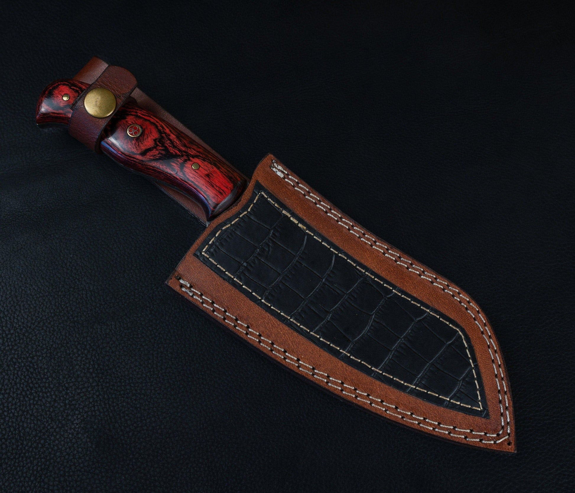 Chef Cleaver Chopper Kitchen Butcher Full Tang Handmade High Carbon Steel Chef Knife Wenge Wood Curved Handle Gift Outdoor Chop Knife 2022 Etsy 