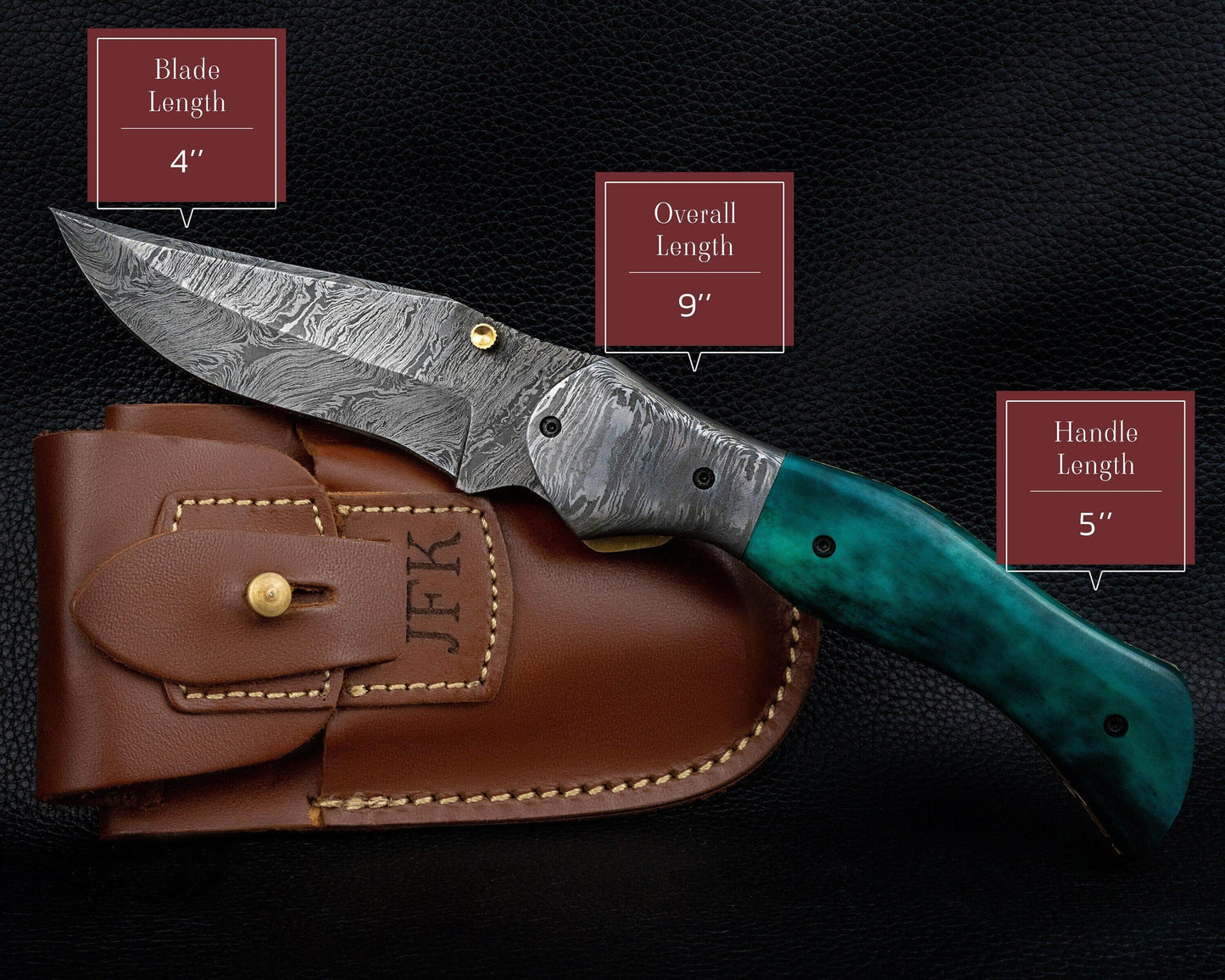 Luxury Hand Forged Damascus Folding Knife, Green Handle Damascus Steel Pocket Hunting knife, Luxury Fold Knife, Gift For DAD, Gift For Him Etsy 