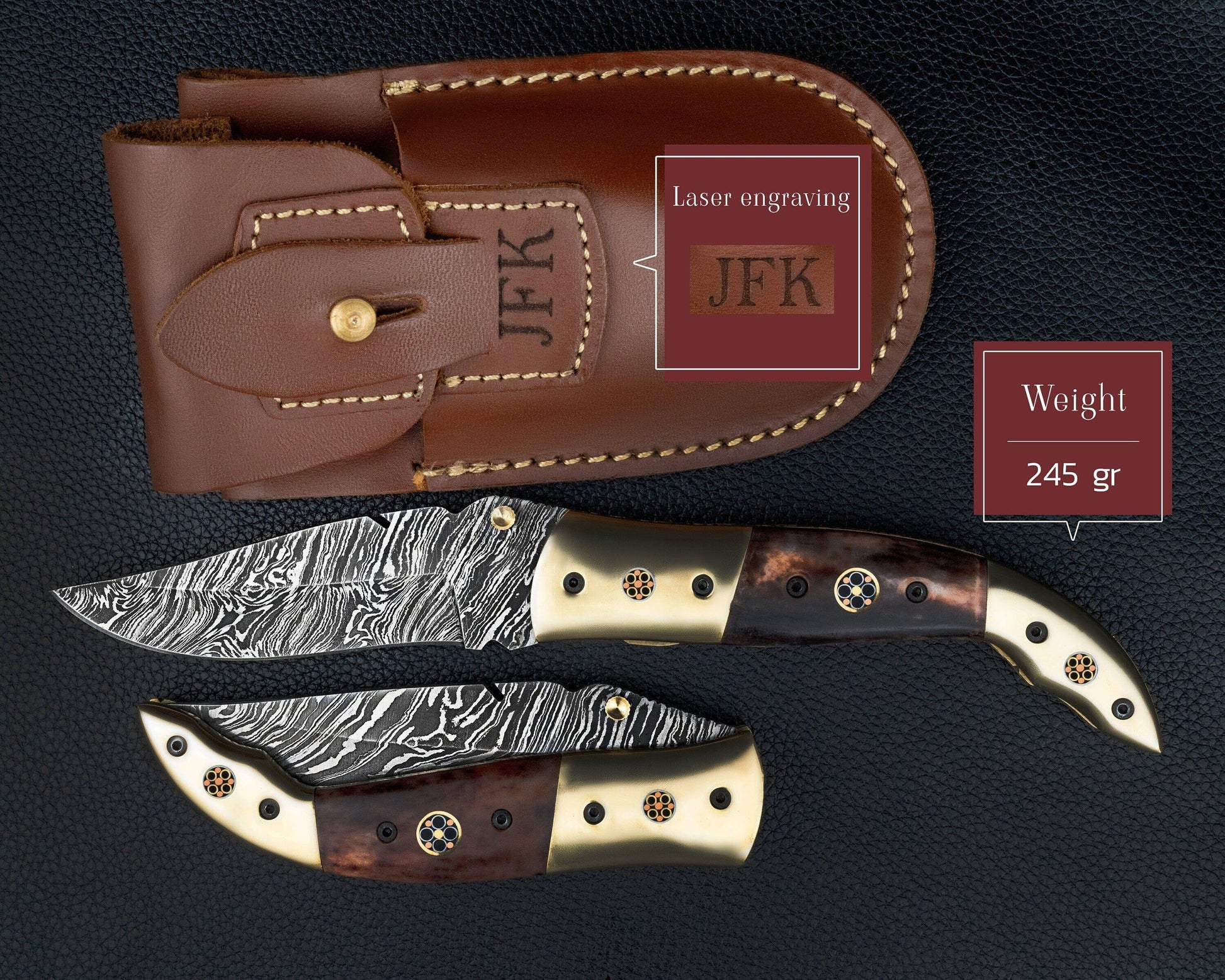 Luxury Hand Forged Damascus Folding Knife, Bone Handle Damascus Steel Pocket Hunting knife, Luxury Fold Knife, Gift For DAD, Gift For Him Etsy 