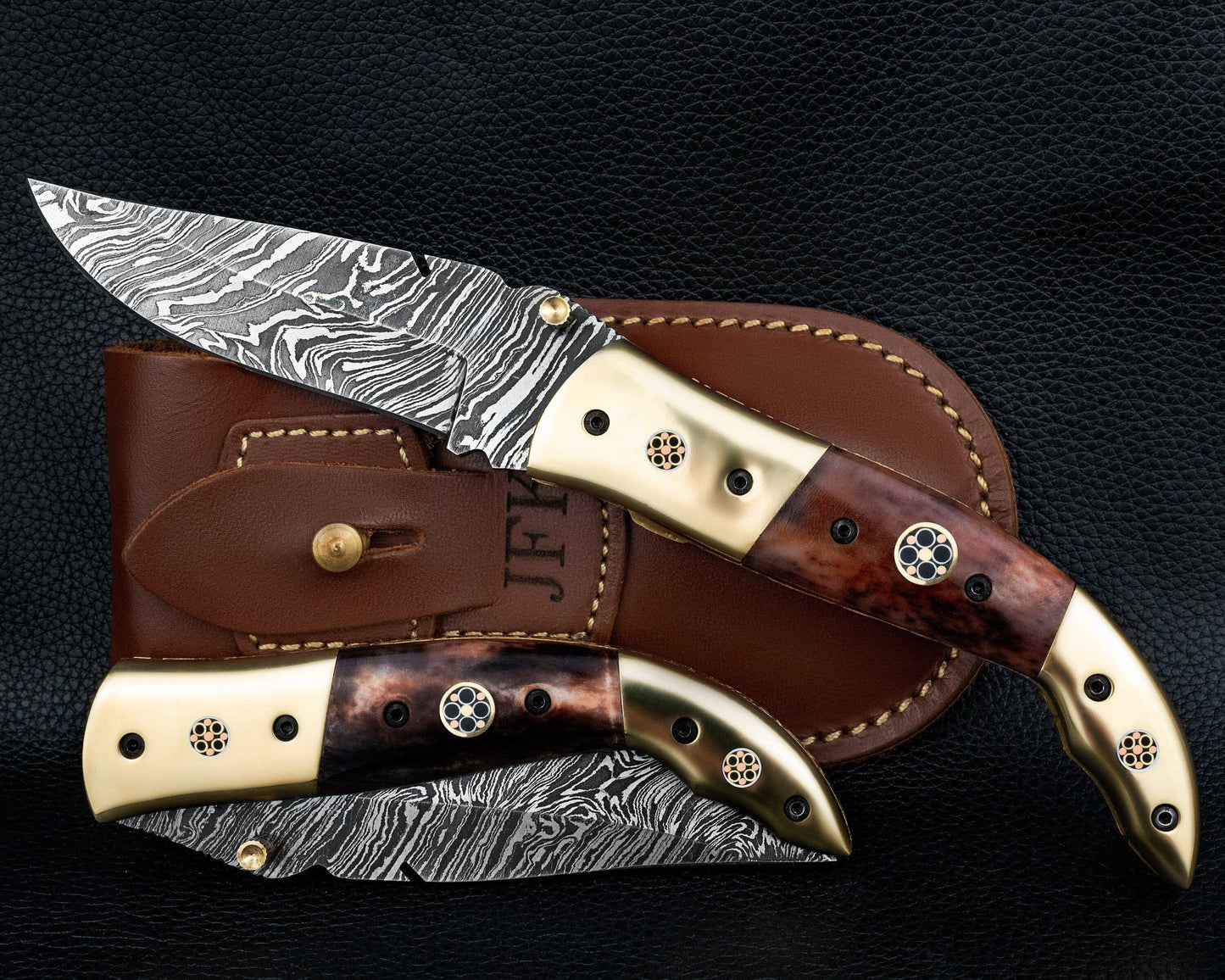 Luxury Hand Forged Damascus Folding Knife, Bone Handle Damascus Steel Pocket Hunting knife, Luxury Fold Knife, Gift For DAD, Gift For Him Etsy 