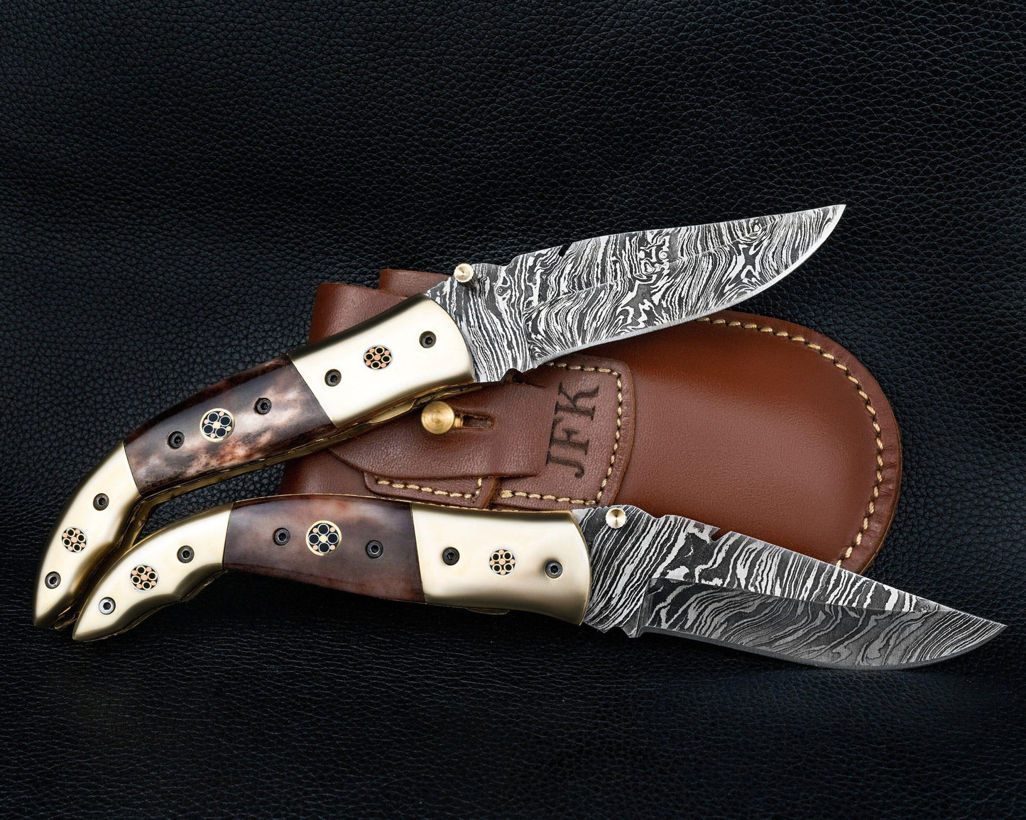 Luxury Hand Forged Damascus Folding Knife, Bone Handle Damascus Steel Pocket Hunting knife, Luxury Fold Knife, Gift For DAD, Gift For Him Etsy 