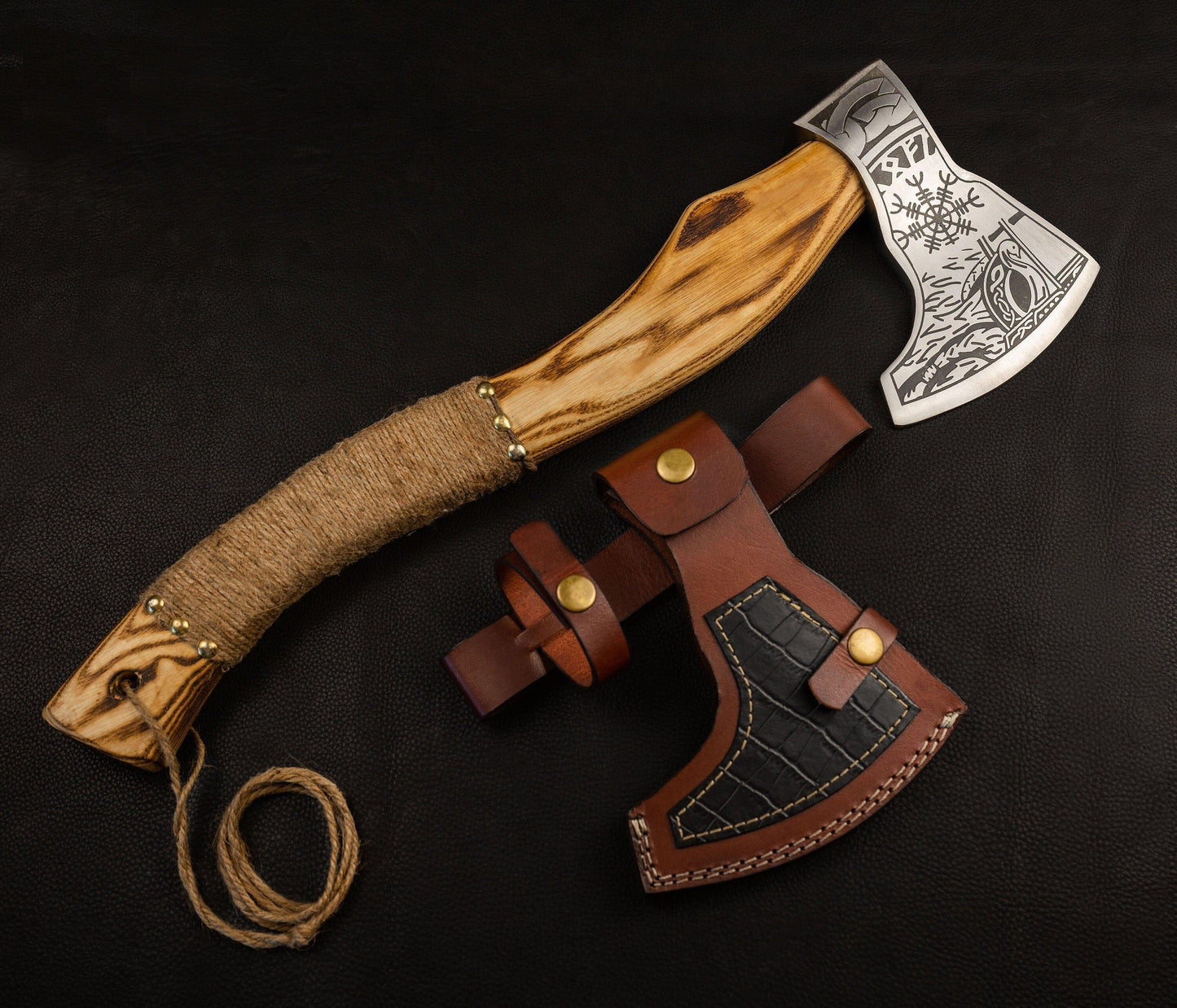 Custom Gift Forged Carbon Steel Viking Axe with Rose Wood Shaft, Viking Bearded Camping Axe, Best Birthday&Anniversary Gift For Him 2022 Etsy 